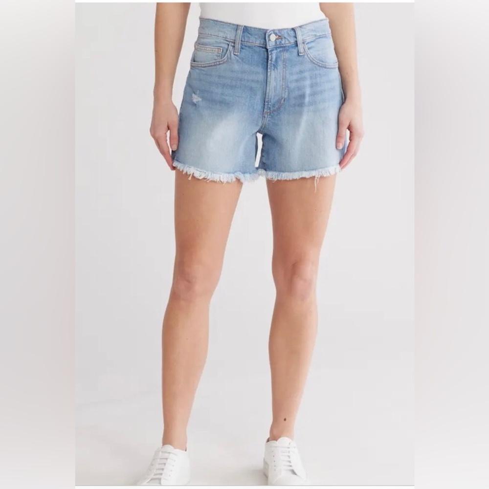 Joe's Jeans Light Wash Frayed Hem Denim Shorts